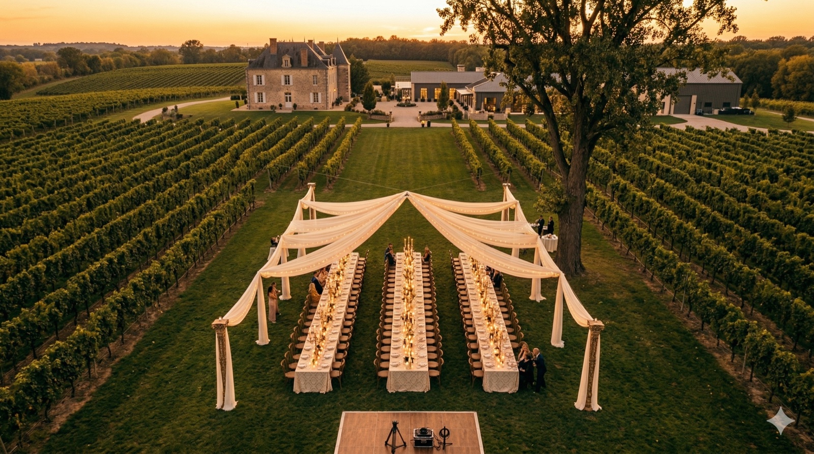 Reception at vineyard